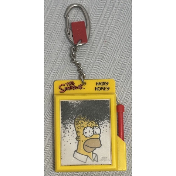 RARE The Simpsons  Hairy Homey Magnetic Toy Keychain Clip Vintage - Picture 1 of 3